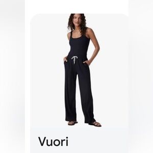 Vuori Black Women's Jumpsuit with Drawstring Waist size medium